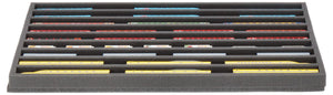 JV035A003 Inserto de espuma Feldherr para maquetas de trenes - escala N - 9 compartimentos - para almacenamiento horizontal