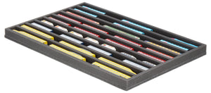JV035A003 Inserto de espuma Feldherr para maquetas de trenes - escala N - 9 compartimentos - para almacenamiento horizontal
