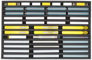 JV040A001 Inserto in schiuma Feldherr per modellismo ferroviario - scala N - 12 scomparti - per stoccaggio in verticale