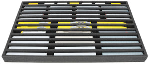 JV040A001 Inserto in schiuma Feldherr per modellismo ferroviario - scala N - 12 scomparti - per stoccaggio in verticale