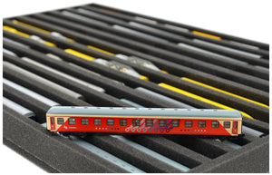 JV040A001 Inserto in schiuma Feldherr per modellismo ferroviario - scala N - 12 scomparti - per stoccaggio in verticale
