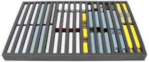 JV040A002 Inserto in schiuma Feldherr per modellismo ferroviario - scala N - 18 scomparti - per stoccaggio in verticale