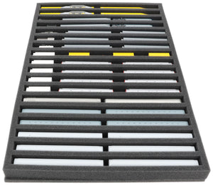 JV040A002 Inserto in schiuma Feldherr per modellismo ferroviario - scala N - 18 scomparti - per stoccaggio in verticale