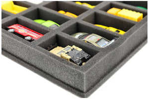 JV040A003 Inserto in schiuma per modellini di auto 1:64 - 42 scomparti