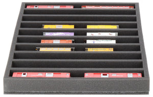JV045A001 Feldherr foam insert for model railway - H0m scale - 10 compartments - for horizontal storage