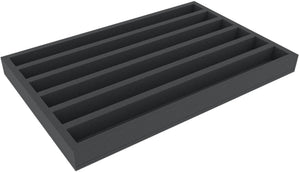 JV045A002 Inserto de espuma Feldherr para maquetas de trenes - escala H0m - 6 compartimentos - para almacenamiento horizontal