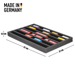 JV045A002 Feldherr Schaumstoffeinlage für Modelleisenbahn - Spur H0m - 6 Fächer - für liegende Aufbewahrung