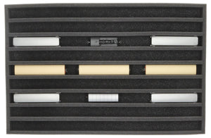 Foam insert for model railway - H0e scale - 9 compartments - for upright storage - JV050A007