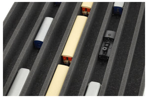 Foam insert for model railway - H0e scale - 9 compartments - for upright storage - JV050A007