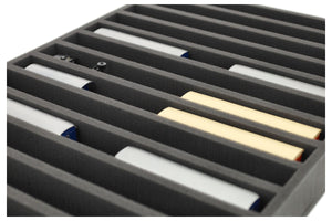 Foam insert for model railway - H0e scale - 14 compartments - for upright storage - JV050A008