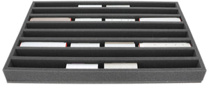 JV055A002 Inserto de espuma Feldherr para maquetas de trenes - escala H0m - 8 compartimentos - para almacenamiento vertical