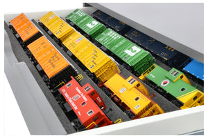 Feldherr Zugliege - Escala H0 - para la cajonera ALEX de IKEA con ruedas, 67 x 66 cm - 5 compartimentos - KQMFQNA01