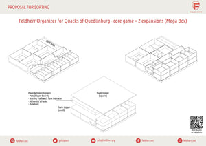 Feldherr Lagerbox LBBG075 + Organizer Insert für Die Quacksalber von Quedlinburg - Grundspiel + 2 Erweiterungen (Mega Box)