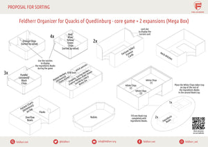 Feldherr Lagerbox LBBG075 + Organizer Insert für Die Quacksalber von Quedlinburg - Grundspiel + 2 Erweiterungen (Mega Box)