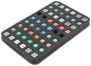 Feldherr Magnetbox gelb für HeroQuest - 54 Würfel