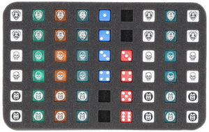 Feldherr Magnetbox gelb für HeroQuest - 54 Würfel