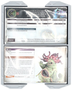 Feldherr Magnetbox grün für Warhammer Age of Sigmar: Schriftrollenkarten (70 x 121 mm) + Miniaturen + Zubehör