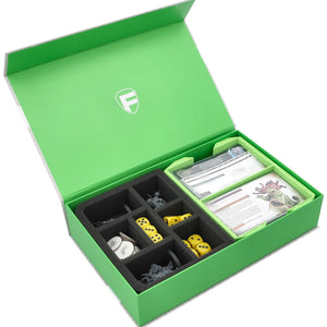 Feldherr Magnetbox grün für Warhammer Age of Sigmar: Schriftrollenkarten (70 x 121 mm) + Miniaturen + Zubehör