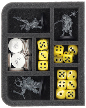 Feldherr Magnetbox grün für Warhammer Age of Sigmar: Schriftrollenkarten (70 x 121 mm) + Miniaturen + Zubehör