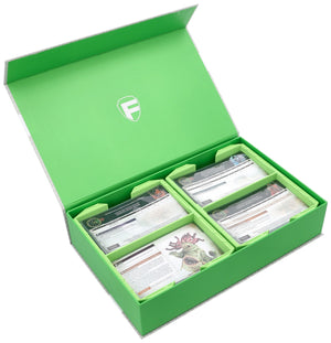 Feldherr Magnetbox grün für Warhammer Age of Sigmar: Schriftrollenkarten (70 x 121 mm)