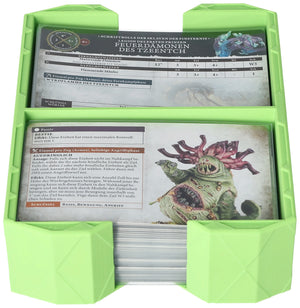 Feldherr Magnetbox grün für Warhammer Age of Sigmar: Schriftrollenkarten (70 x 121 mm)