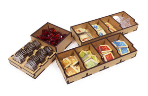 Organisateur du jeu de société pour les mines d'ambre proches et lointaines et leur expansion