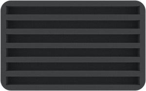 HS035A026 Incrustation de mousse, écartement Z - vertical - 6 fentes pour locomotives, wagons et véhicules ferroviaires miniatures