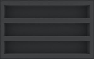 DS065A004 Schaumstoffeinlage Spur S - liegend - 3 Stege für Modelleisenbahn Loks, Wagons und Fahrzeuge
