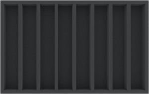 DS050A004 Foam inlay 00 Gauge - horizontal - 8 slots for model railway locomotives, wagons and vehicles