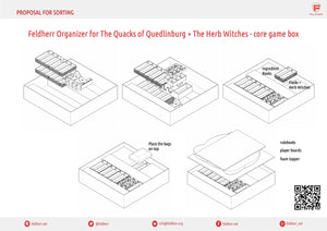 Feldherr Organizer Insert für Die Quacksalber von Quedlinburg + Die Kräuterhexen - Grundspielbox