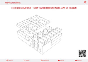 Feldherr Organizer Insert + Schaumstoffeinlage für Gloomhaven: Die Pranken des Löwen - Brettspielbox
