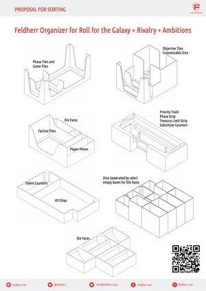 Feldherr Organizer Insert für Roll for the Galaxy + Große Konkurrenz + Der große Traum