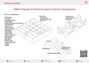 Feldherr set de mousse + Organisateur pour Warhammer Quest : Cursed City - boîte de jeu de société