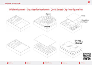 Feldherr set de mousse + Organisateur pour Warhammer Quest : Cursed City - boîte de jeu de société