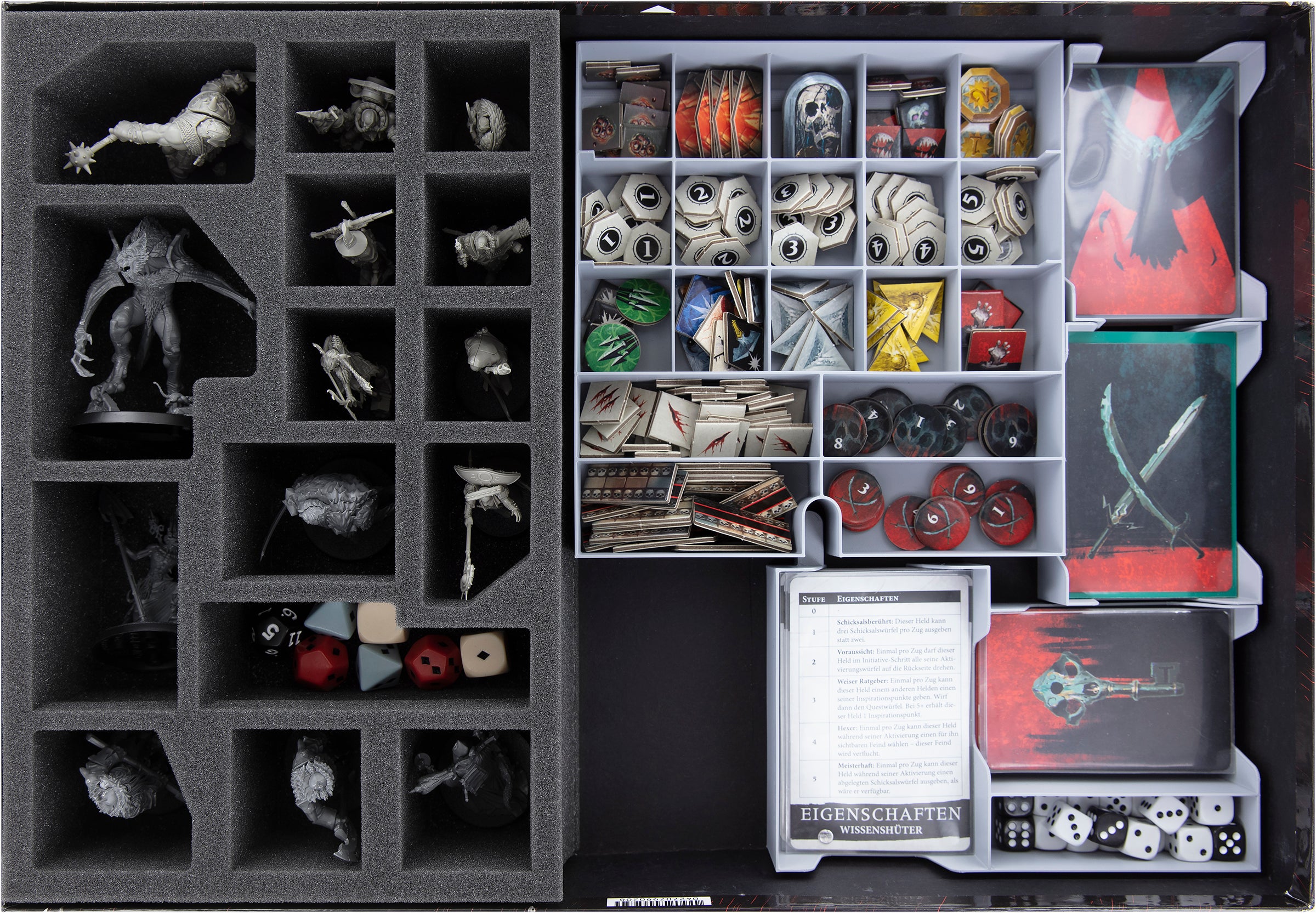 cursed city card sleeves Feldherr foam set + Organizer Insert for Warhammer Quest: Cursed City