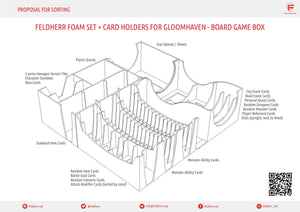 Feldherr Schaumstoff-Set + Kartenhalter für Gloomhaven - Brettspielbox