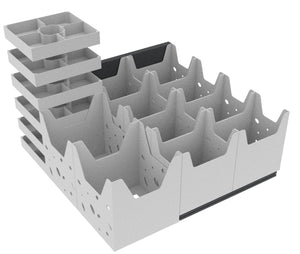 Feldherr Organizer Insert + foam set for Etherfields - core game box + Creatures of Etherfields + Stretch Goals Wave 1 + additional contents