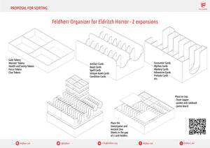 Feldherr Organizer Insert für Eldritch Horror - 2 Erweiterungen