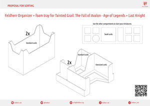 Feldherr Organizer Insert + Schaumstoffeinlage für Tainted Grail: Der Niedergang Avalons - Age of Legends + Last Knight