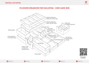 Feldherr Organizer Insert for Hallertau - core game box