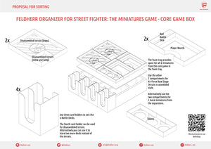 Feldherr Organizer Insert + Schaumstoffeinlage für Street Fighter: The Miniatures Game - Grundspielbox