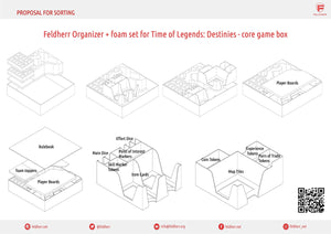 Organisateur Feldherr + jeu de mousse pour Time of Legends : Destinies - boîte de jeu de base