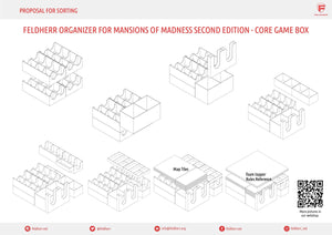 Feldherr Organizer Insert für Villen des Wahnsinns Zweite Edition - Grundspielbox