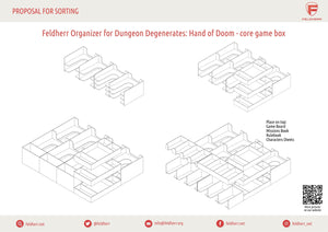 Organisateur Feldherr pour Dungeon Degenerates : Hand of Doom - boîte de jeu de base