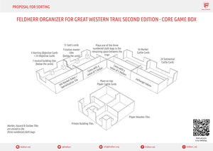 Feldherr Organizer Insert für Great Western Trail Second Edition - Grundspielbox