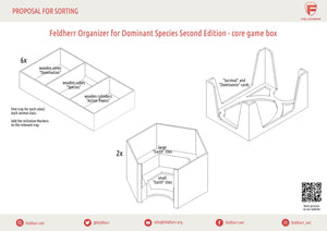 Feldherr Organizer Insert para Especies Dominantes Segunda Edición - caja de juego principal