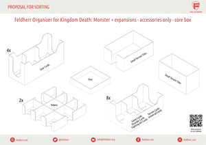 Feldherr Organizer Insert for Kingdom Death Monster + expansions - game material without miniatures - core game box