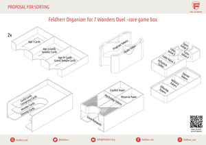 Feldherr Organizer Insert für 7 Wonders Duel - Grundspielbox
