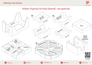 Feldherr Organizer Insert für Parks (Karten in Schutzhüllen) - Grundspielbox