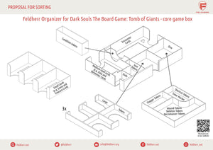 Feldherr Organizer Insert für Dark Souls The Board Game: Tomb of Giants - Grundspielbox